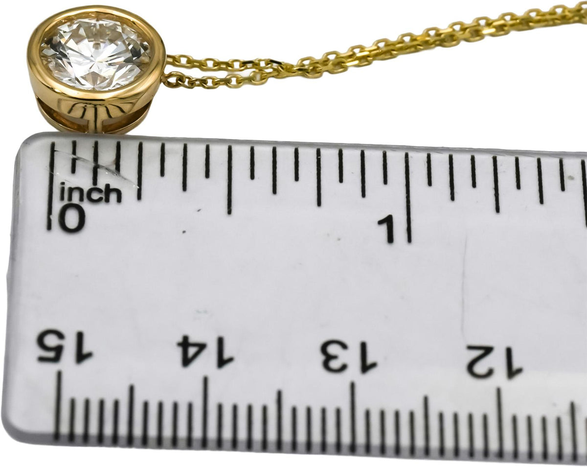 14k Yellow Gold VS Round Lab-Grown Diamond Solitaire Pendant Necklace 2.05CT