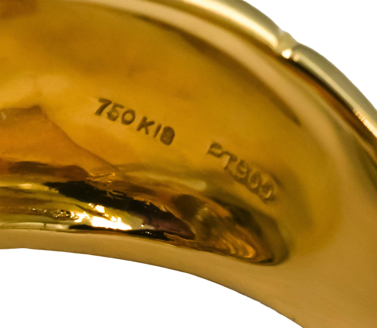 18k Yellow Gold Platinum VS Round Diamond Belt Buckle Ring 0.50CT Size 6.5