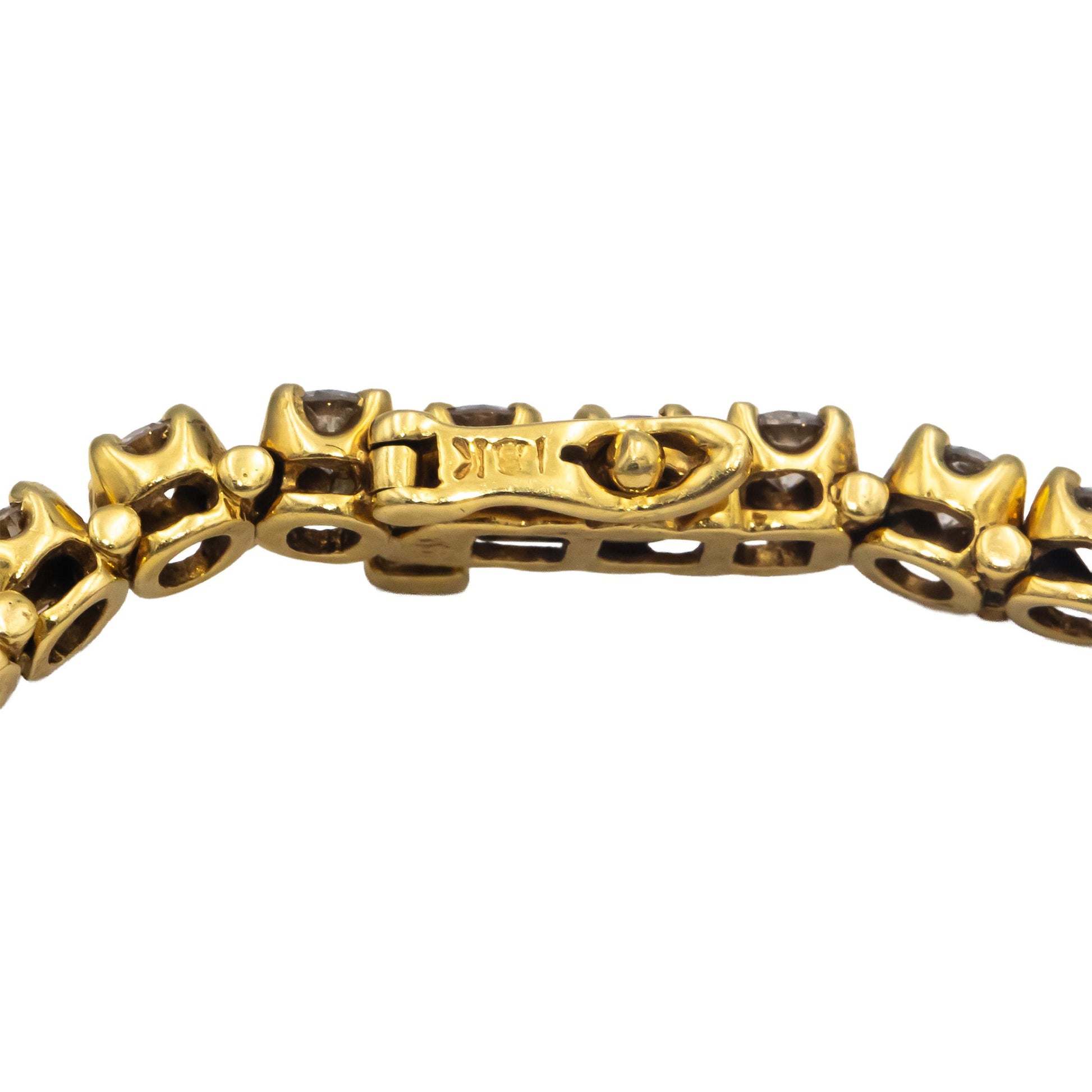 18k Yellow Gold Jewelry VS Round Cut Diamond Tennis Bracelet 6.0CT