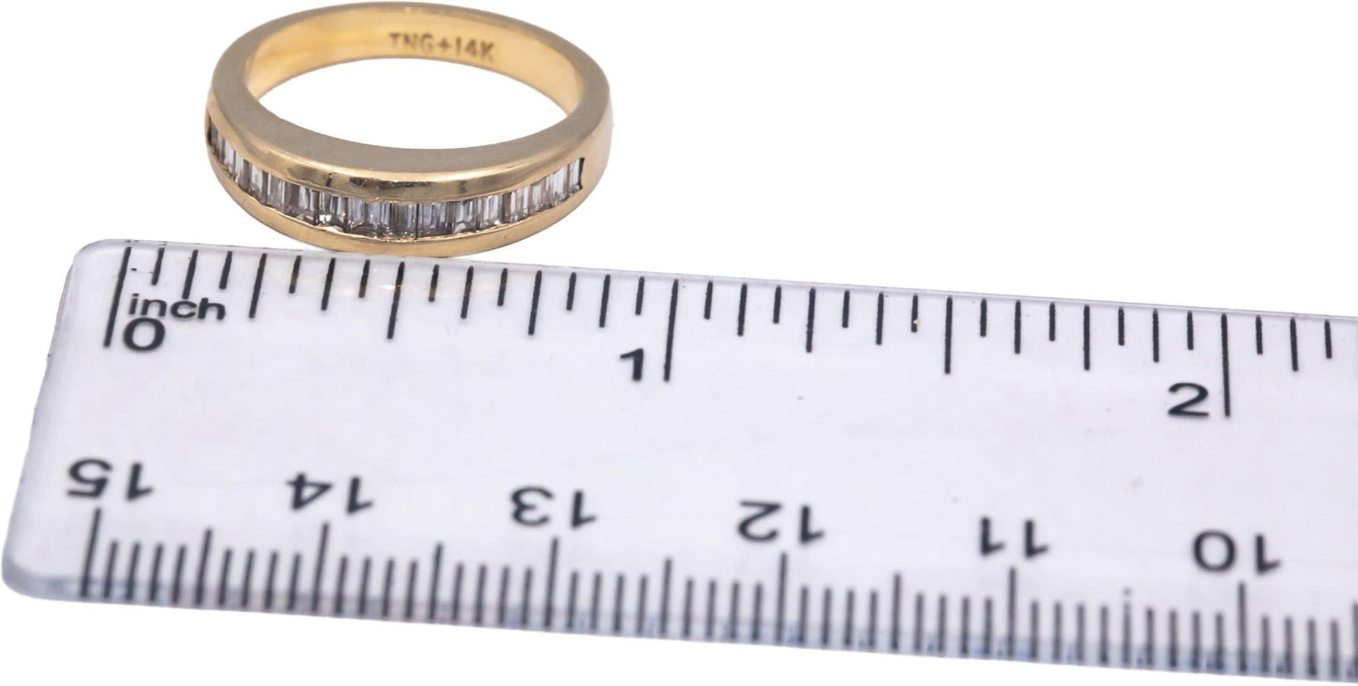 14k Yellow Gold 0.50CT VS Baguette Cut Diamond Band Ring Size 5.75