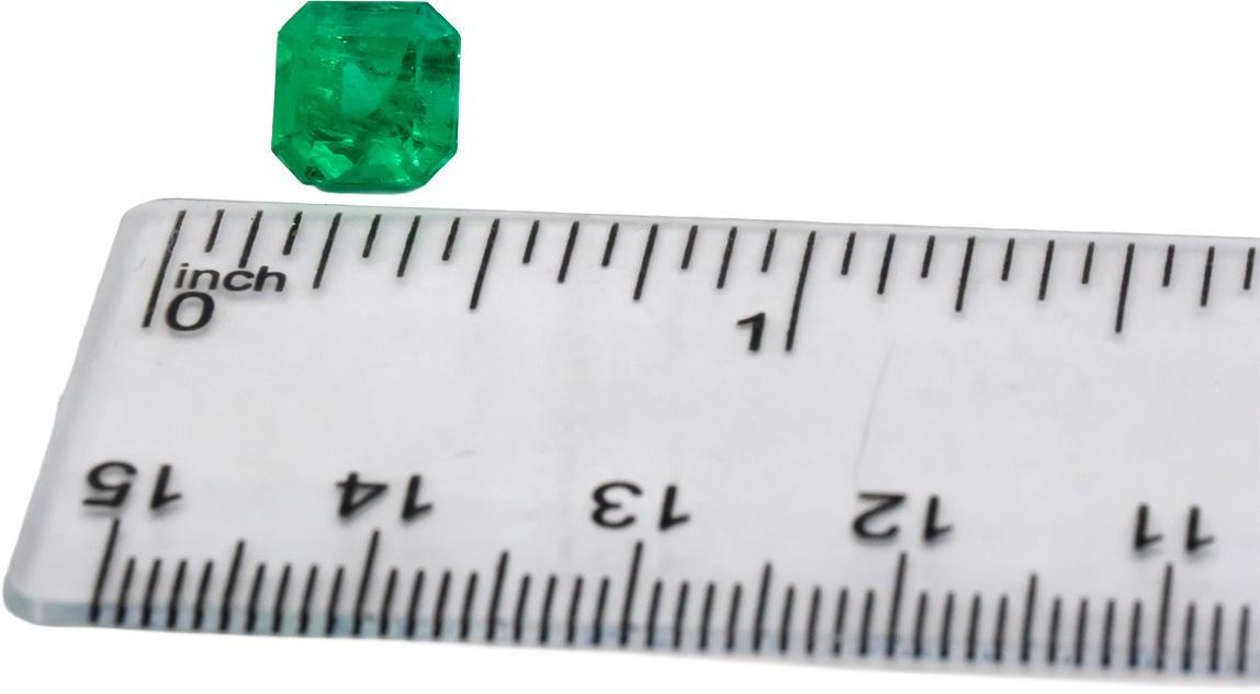 GIA Certified Natural Colombian Emerald Octagonal Cut Loose Stone 2.31CT