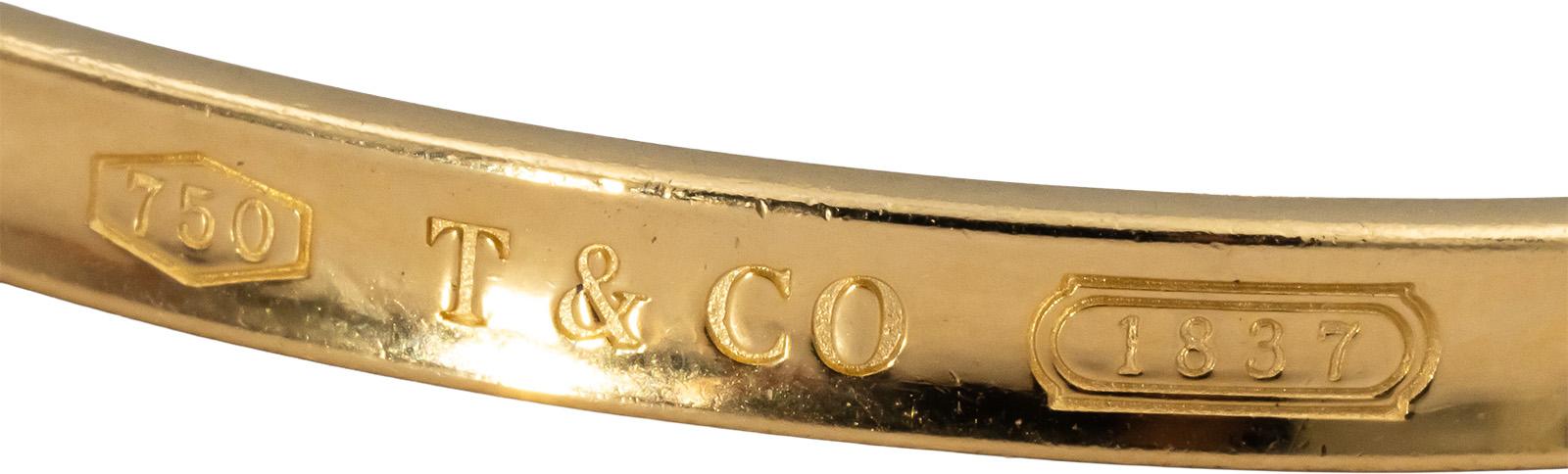 TIFFANY & CO. 18k Yellow Gold 1837 Bangle Bracelet