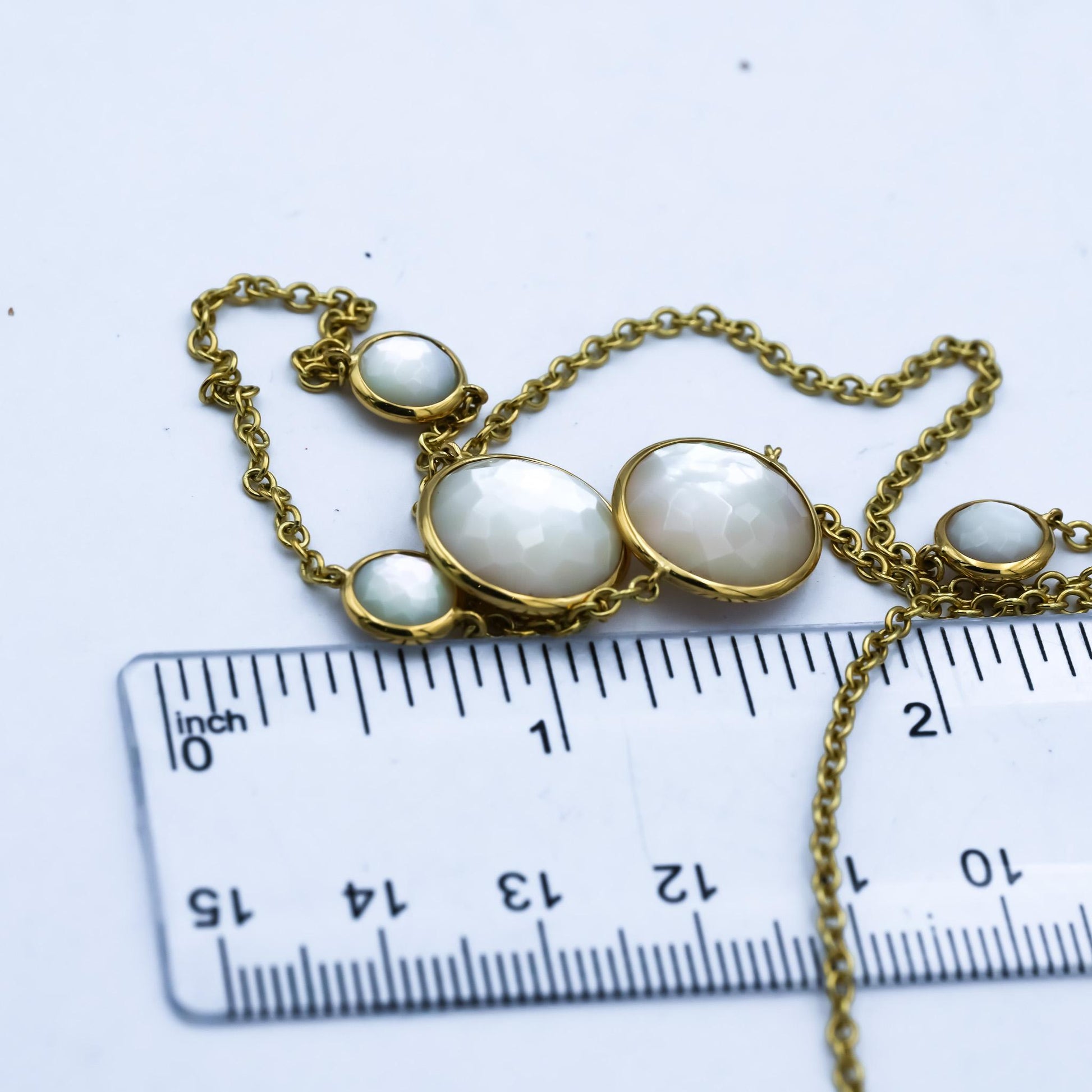IPPOLITA 18k Yellow Gold Rock Candy Mother of Pearl Necklace 37.25in