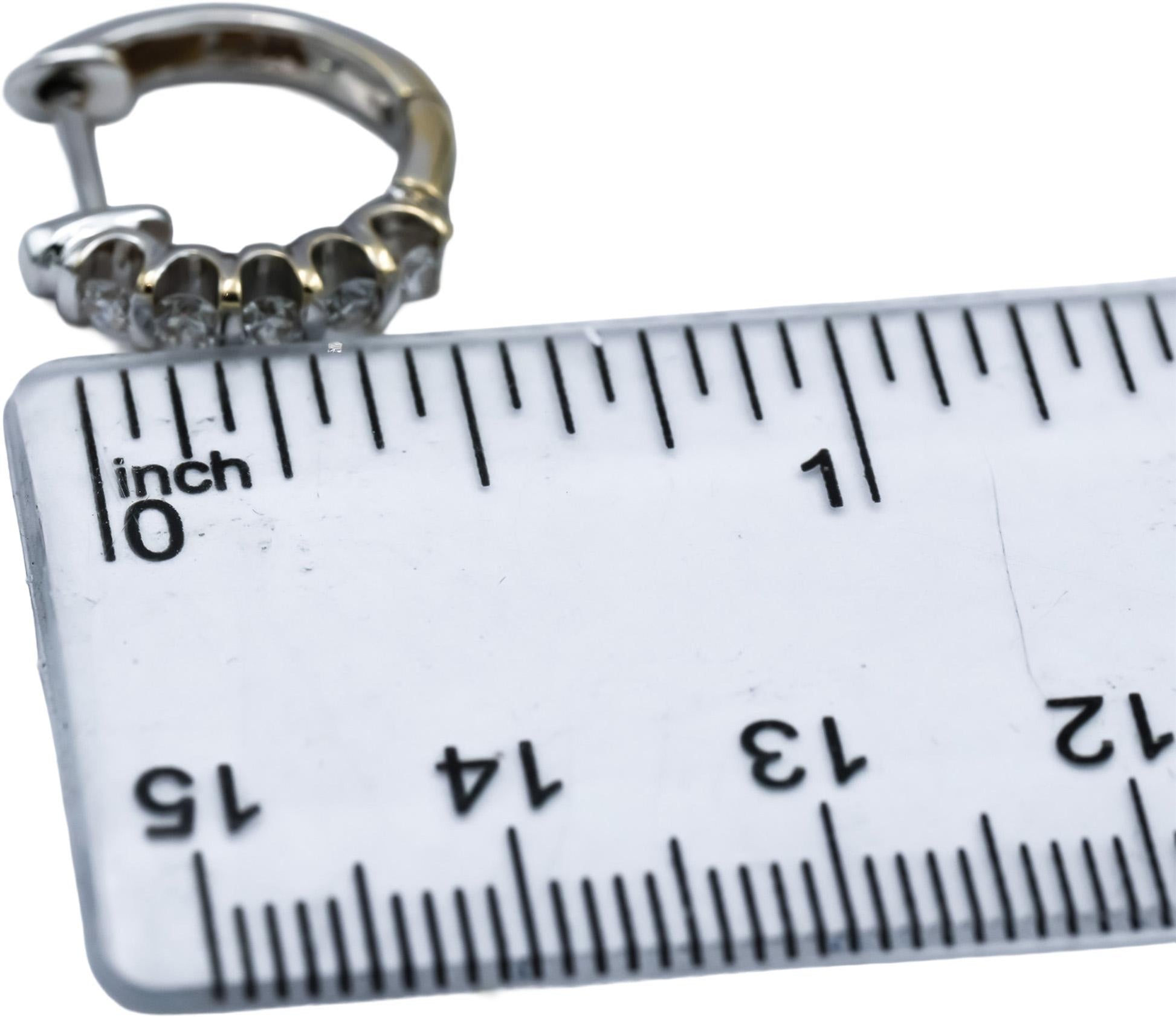 18k White Gold VS Round Diamond Huggie Earrings 0.50CT