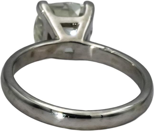 GIA Certified Platinum VS2/K Old Mine Cut Diamond Engagement Ring 3.02CT Size 7