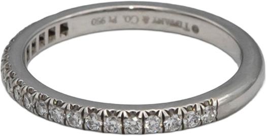 TIFFANY & CO. Platinum VS Diamond Soleste Band Ring 0.17CT Size 5.5 3400 Retail