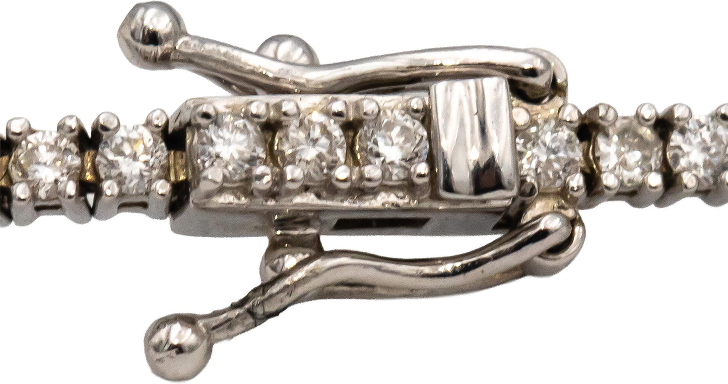 14k White Gold VS Round Diamond Tennis Bracelet 1.70CT