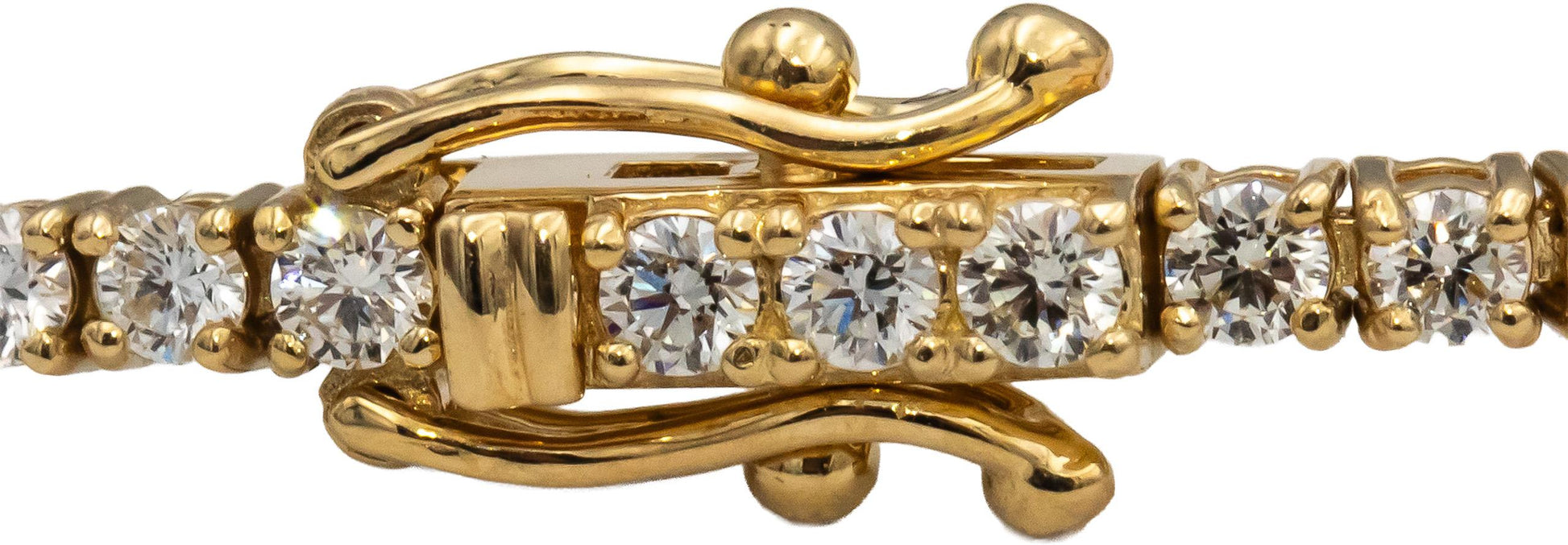 14k Yellow Gold VS Round Diamond Tennis Bracelet 3.07CT