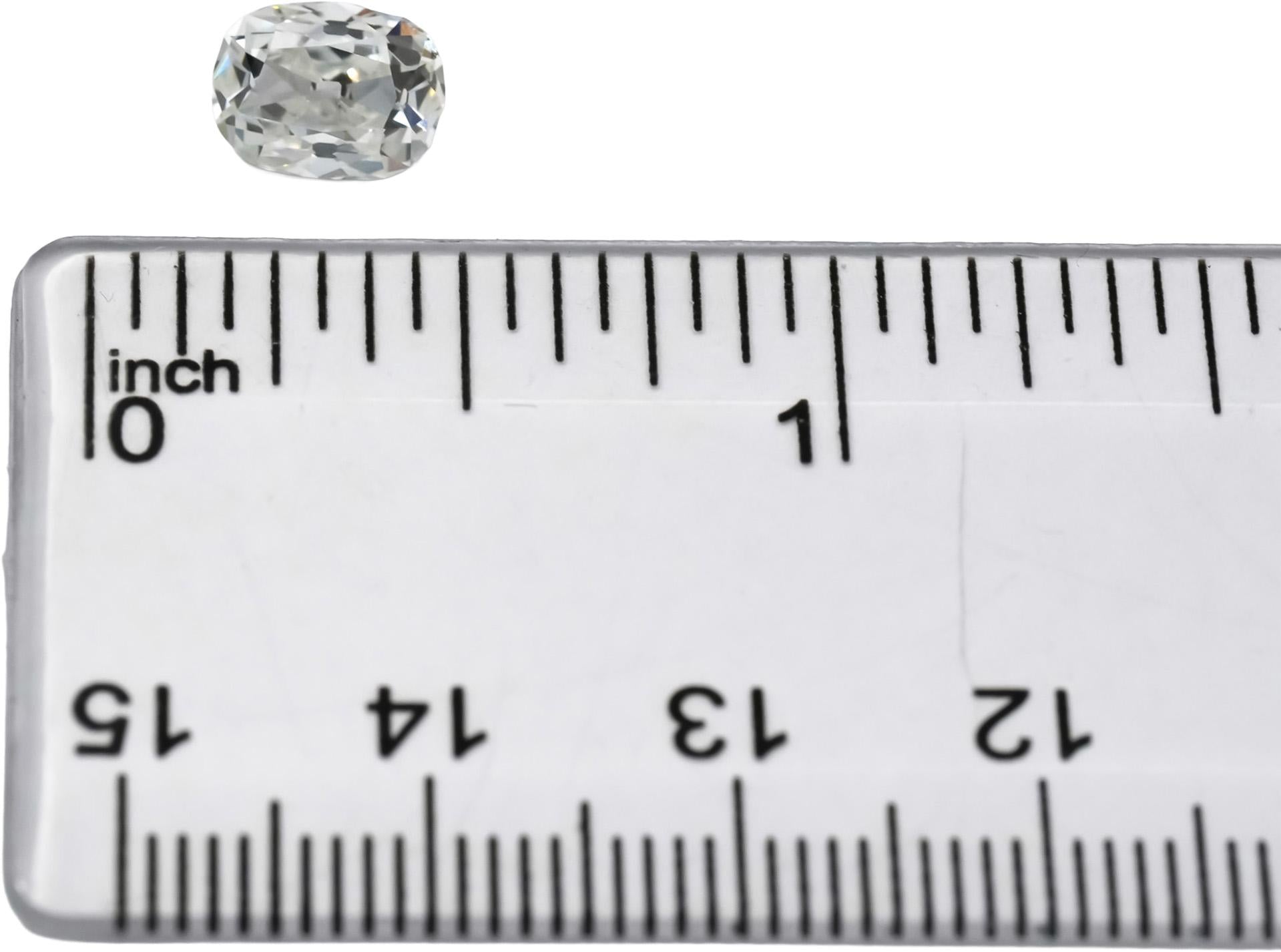 GIA Certified 1.59CT Old Mine Cut Diamond F Color VS2 Clarity Loose Stone