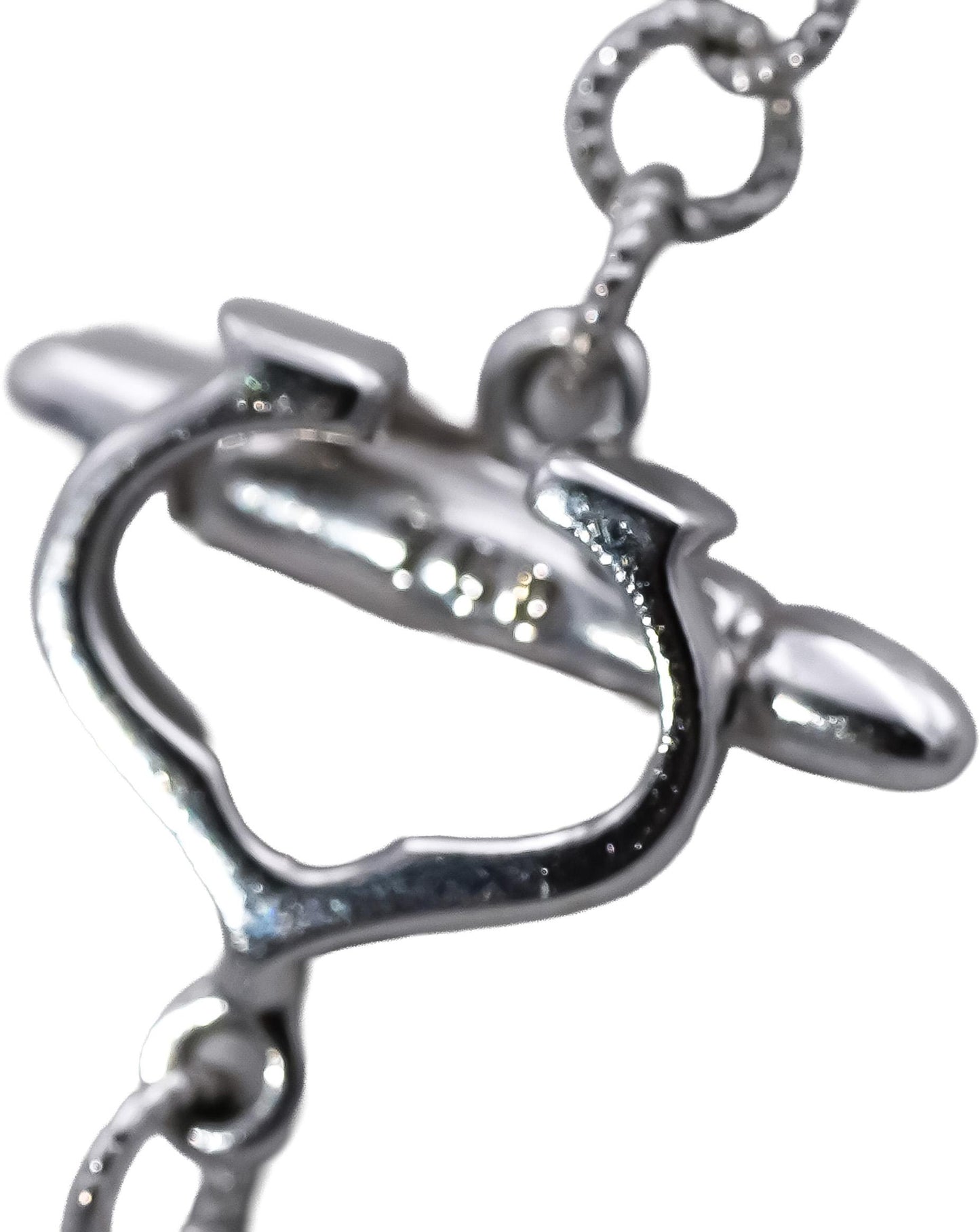 PHILIPPE CHARRIOL 18k White Gold Diamond Chain Necklace w/ Toggle Clasp