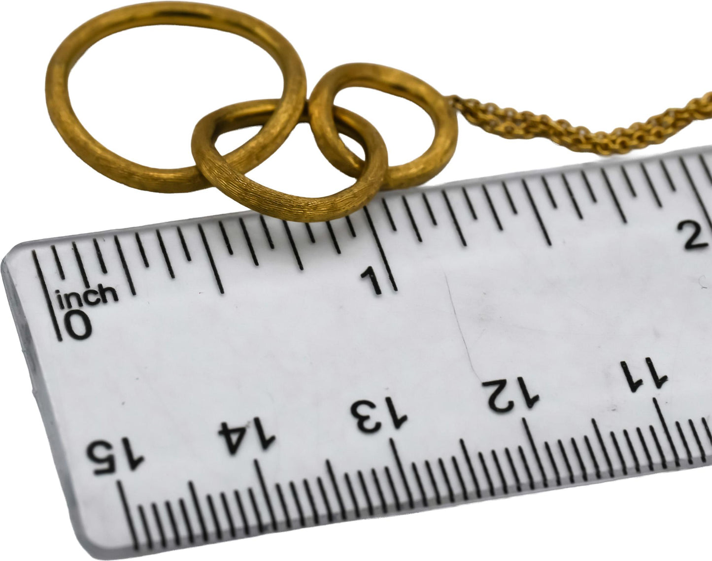MARCO BICEGO 18k Yellow Gold Interlocking Circles Pendant Necklace