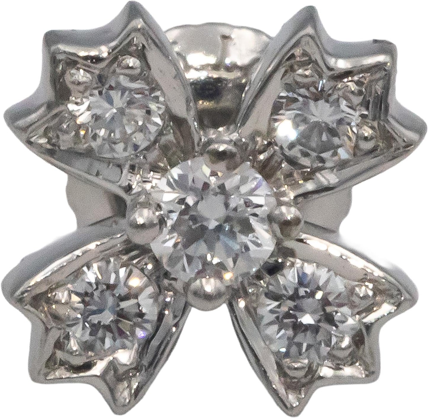 Tiffany & Co. Platinum Jewelry 0.26CT Diamond Screw Back Stud Earrings