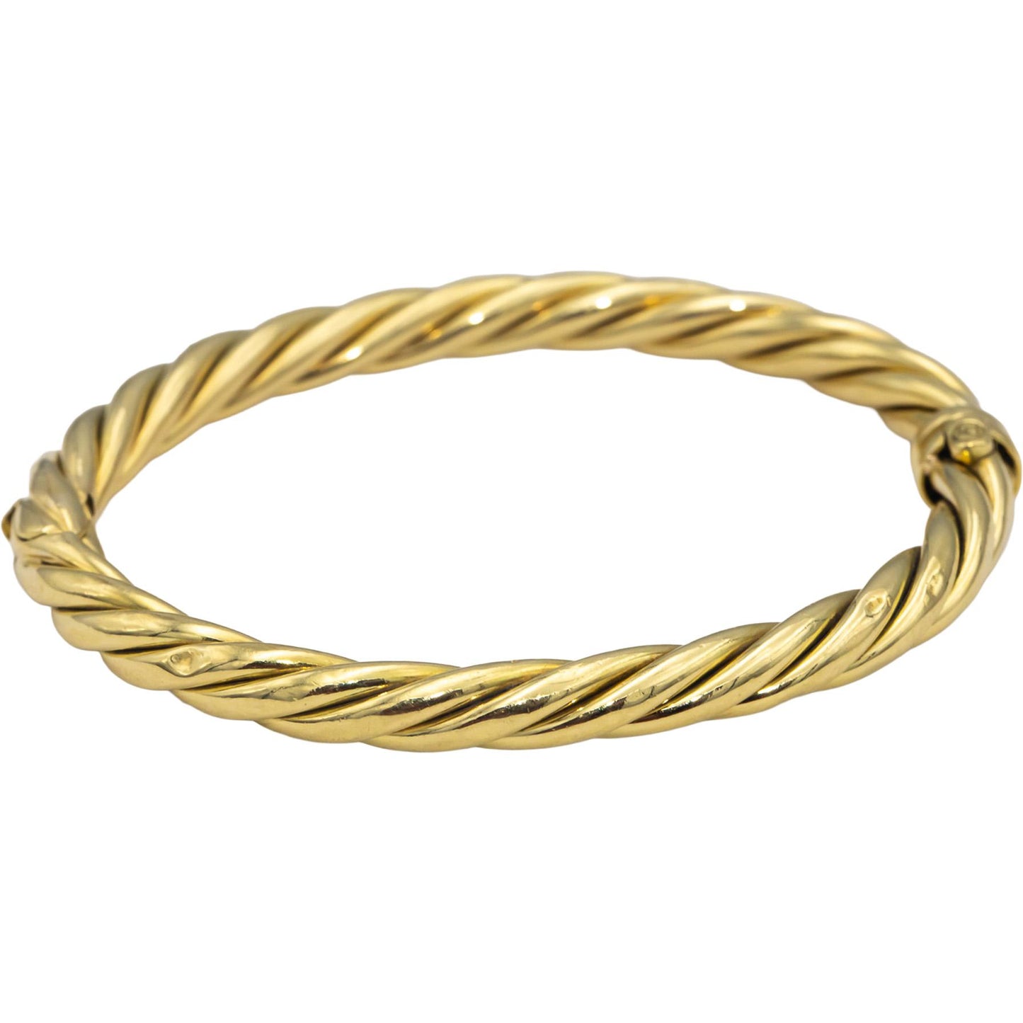 DAVID YURMAN 18k Yellow Gold Rope Twist Bangle Bracelet