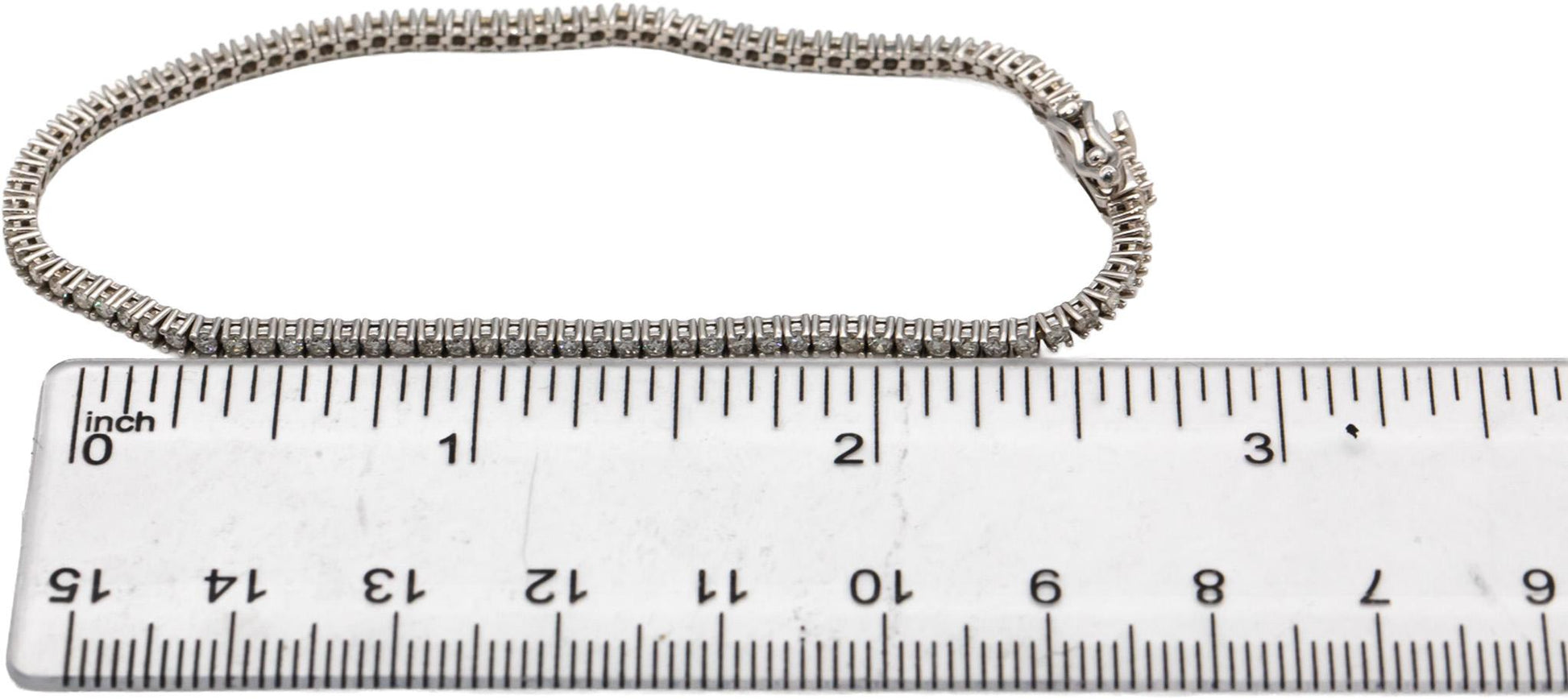 14k White Gold VS Round Diamond Tennis Bracelet 1.70CT