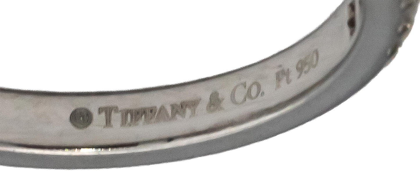TIFFANY & CO. Platinum VS Diamond Soleste Band Ring 0.17CT Size 5.5 3400 Retail