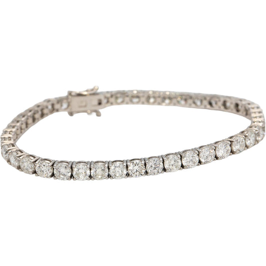 14k White Gold Round Diamond Tennis Bracelet 12.91CT