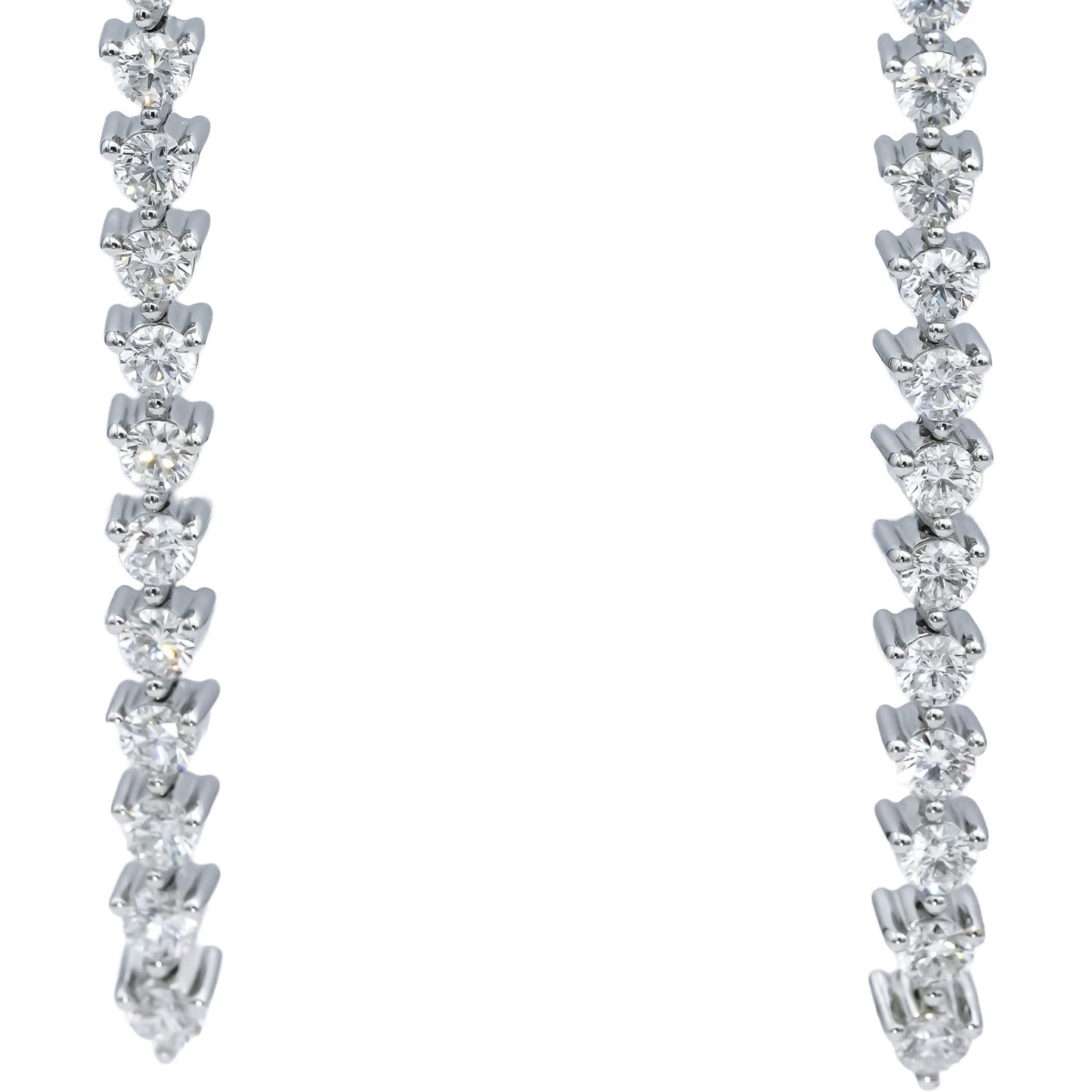 14k White Gold Round Diamond Flower Drop Dangle Screw Back Earrings 3.11CT