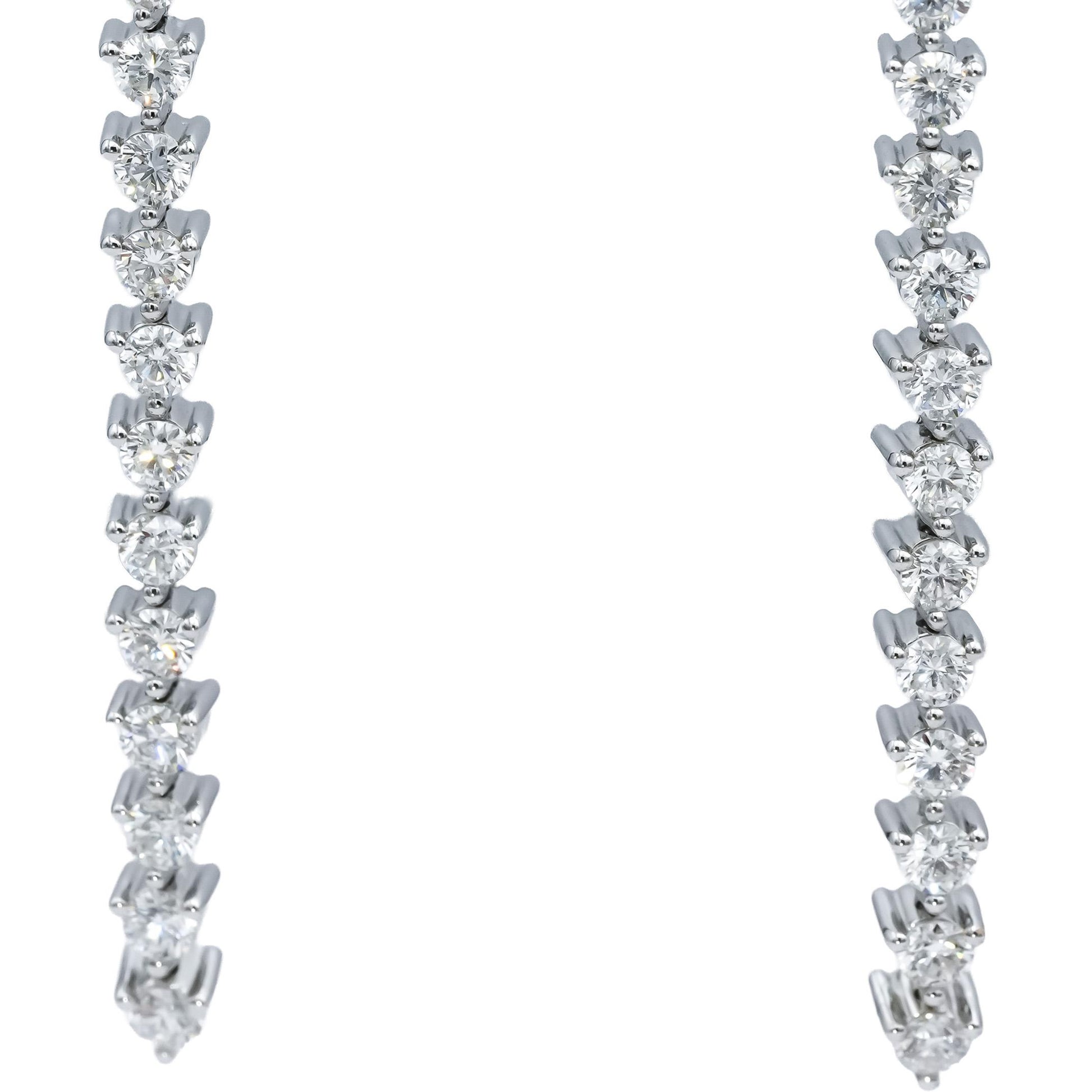 14k White Gold Round Diamond Flower Drop Dangle Screw Back Earrings 3.11CT