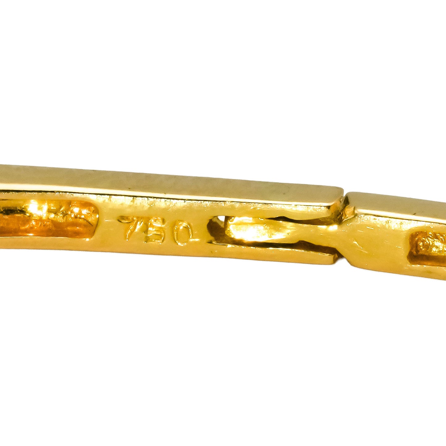 18k Yellow Gold Diamond Ruby Sapphire Square Stacking Bangle Bracelet 1.0CT