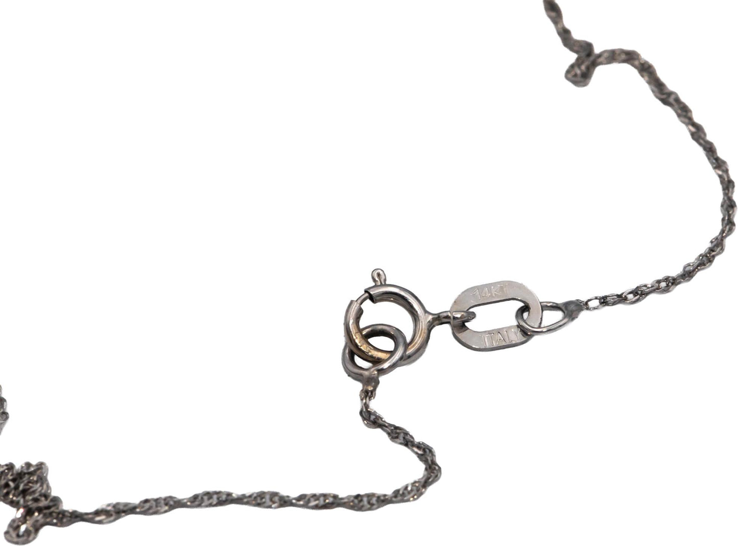 14k White Gold 1.94CT Purple Spinel Solitaire Pendant Chain Necklace