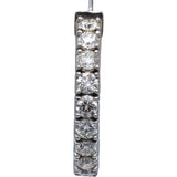 14k White Gold VS Round Diamond Inside Out Hoop Earrings 4.49CT