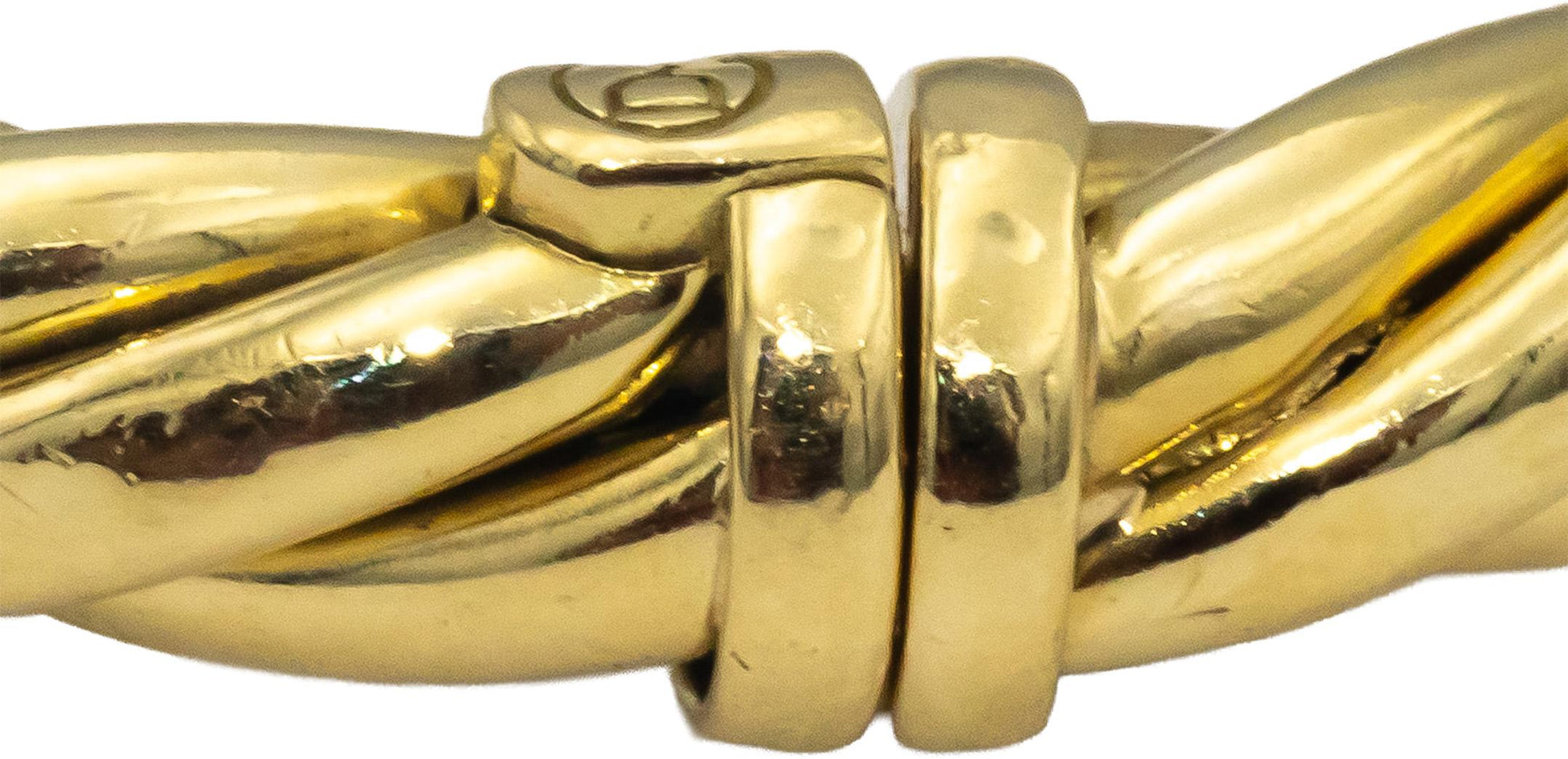 DAVID YURMAN 18k Yellow Gold Rope Twist Bangle Bracelet