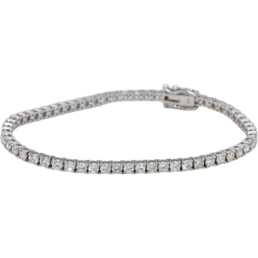14k White Gold VS Round Diamond Tennis Bracelet 4.93CT