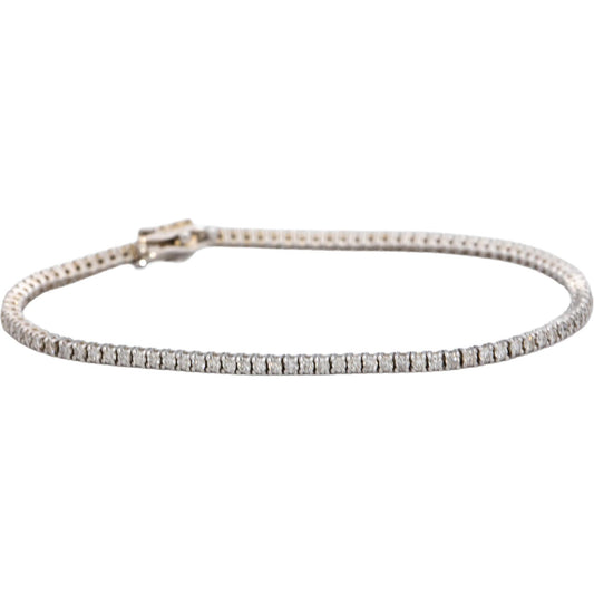 14k White Gold Round Diamond Tennis Bracelet 1.70CT