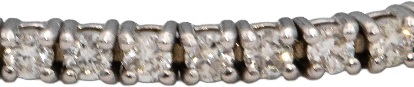 14k White Gold Round Diamond Tennis Bracelet 1.90CT