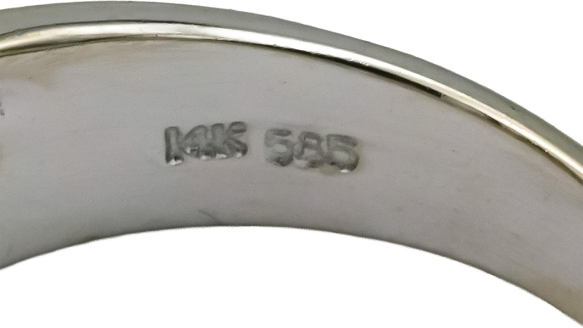 14k White Gold Round Diamond Band Ring 0.33CT Size 6.75