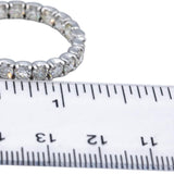 14k White Gold VS Round Diamond Inside Out Hoop Earrings 4.49CT