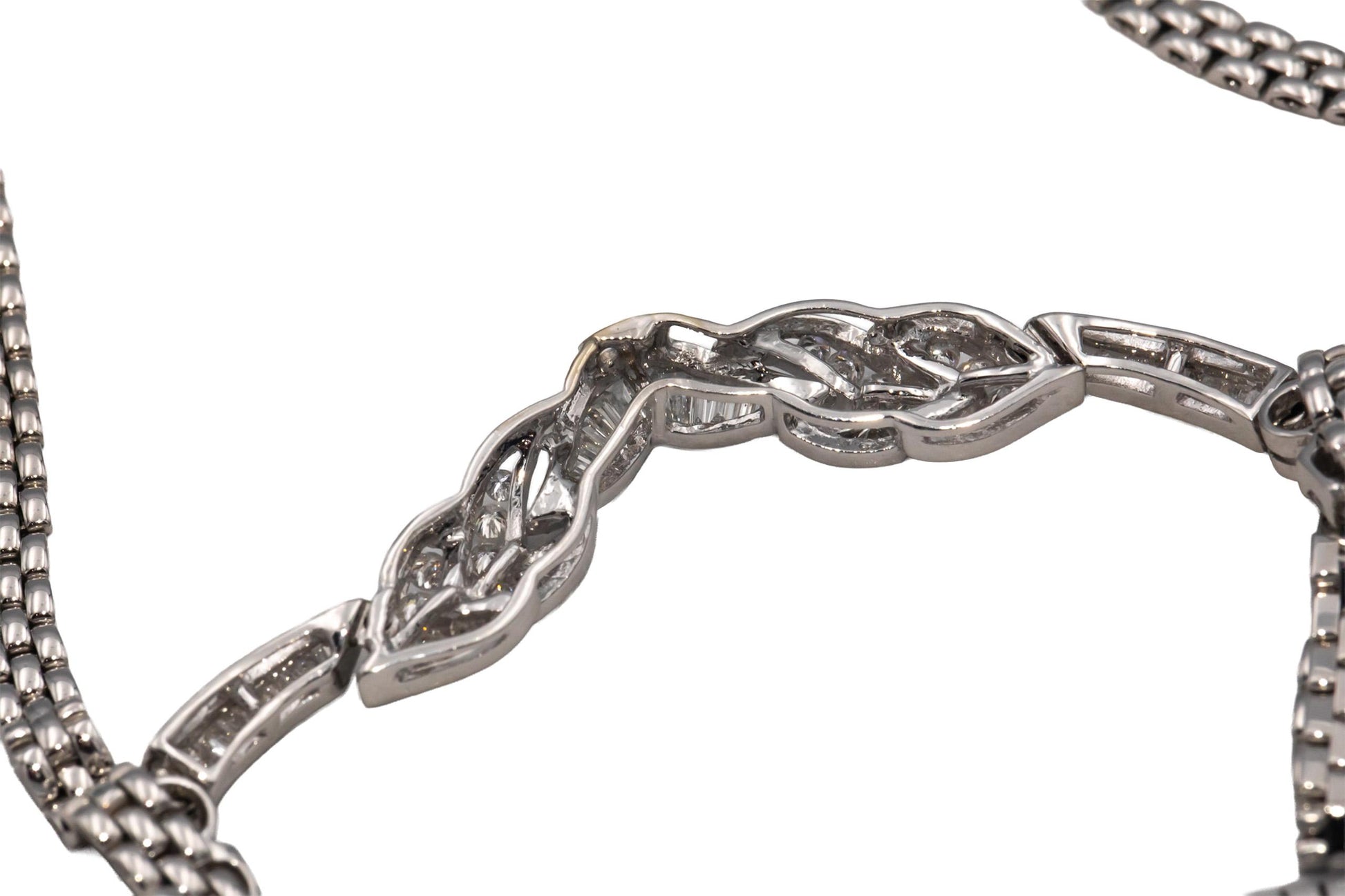 18k White Gold Jewelry VS Diamond Fixed Pendant Formal Necklace 1.50CT