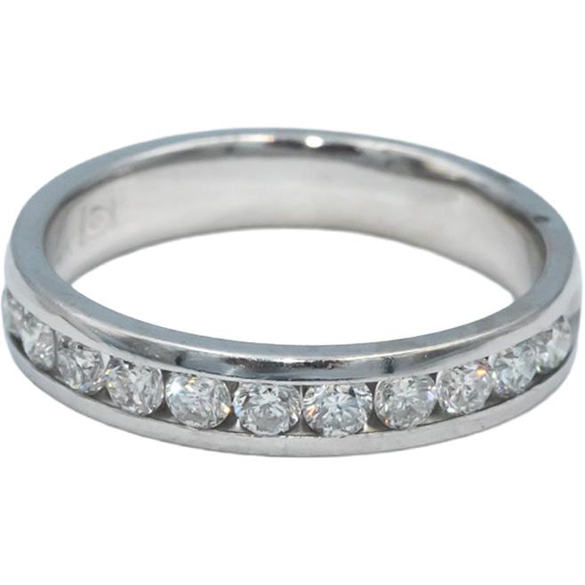 14k White Gold Round Cut Diamond Wedding Anniversary Ring .50CT Size 5.5