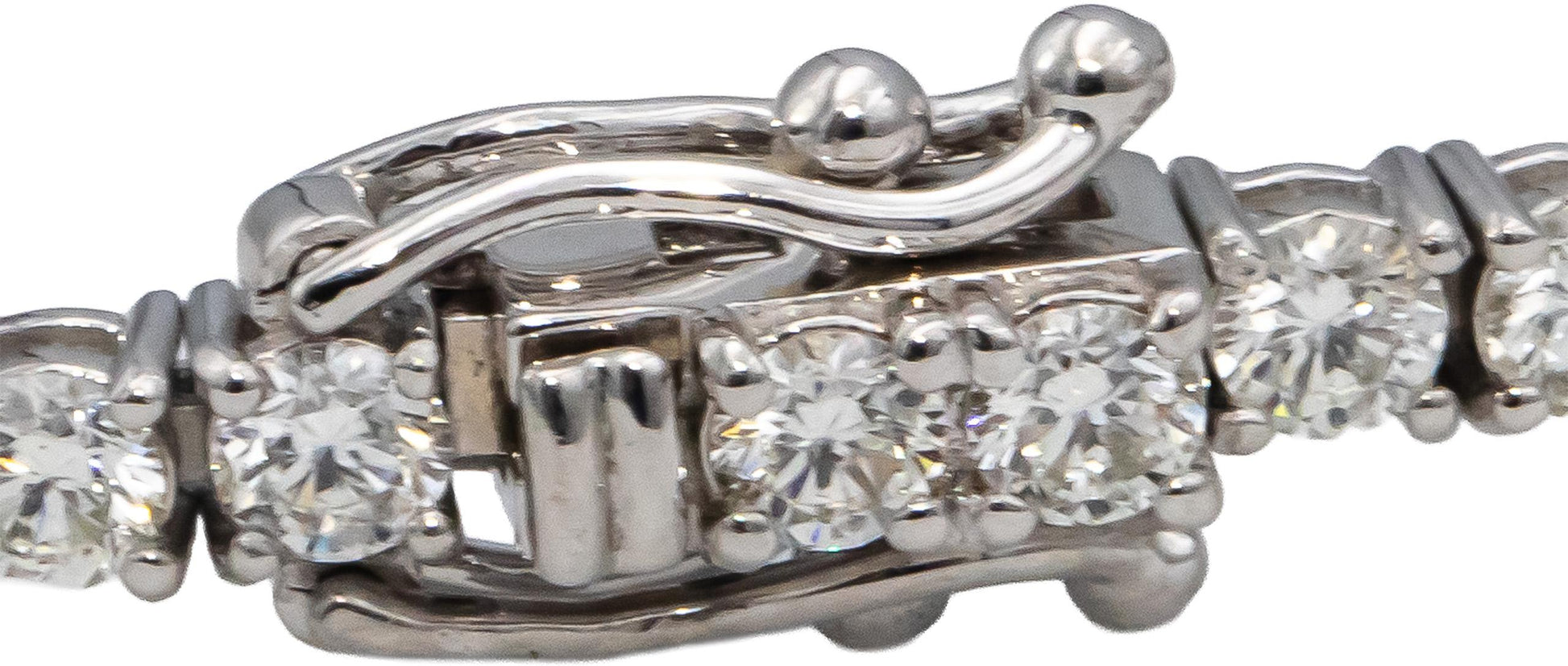 14k White Gold VS Round Diamond Tennis Bracelet 4.93CT