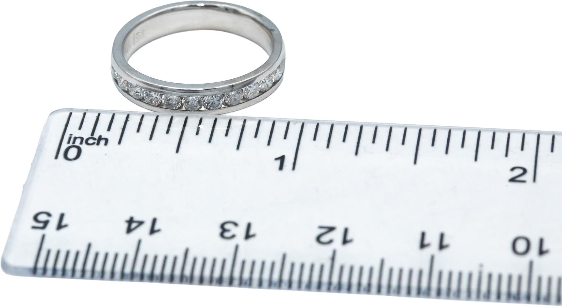14k White Gold Round Cut Diamond Wedding Anniversary Ring .50CT Size 5.5