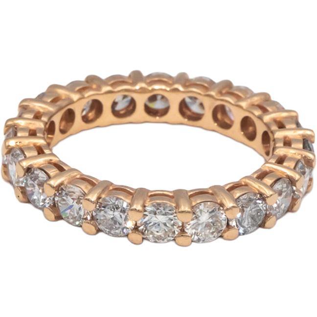 14k Yellow Gold Round Diamond Eternity Band Ring 2.73CT Size 6