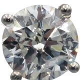 14k White Gold Jewelry Round Natural Diamond Stud Earrings 2.14CT