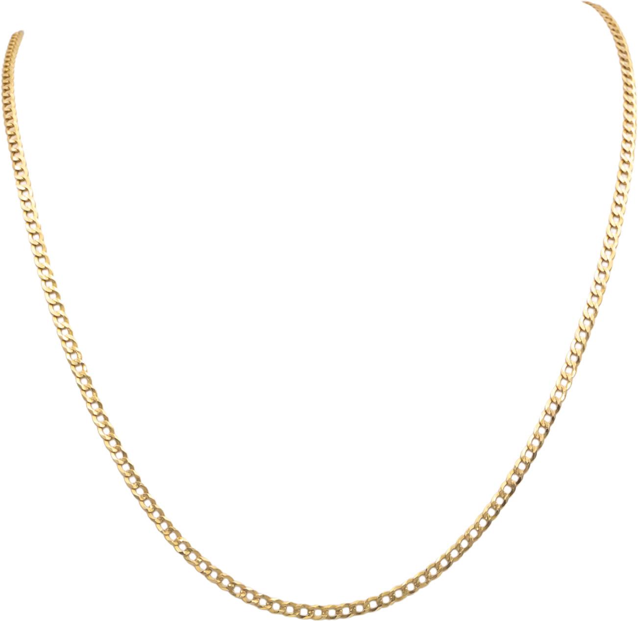 14k Yellow Gold Jewelry 26" Long/3.0mm Wide Curb Link Chain Necklace