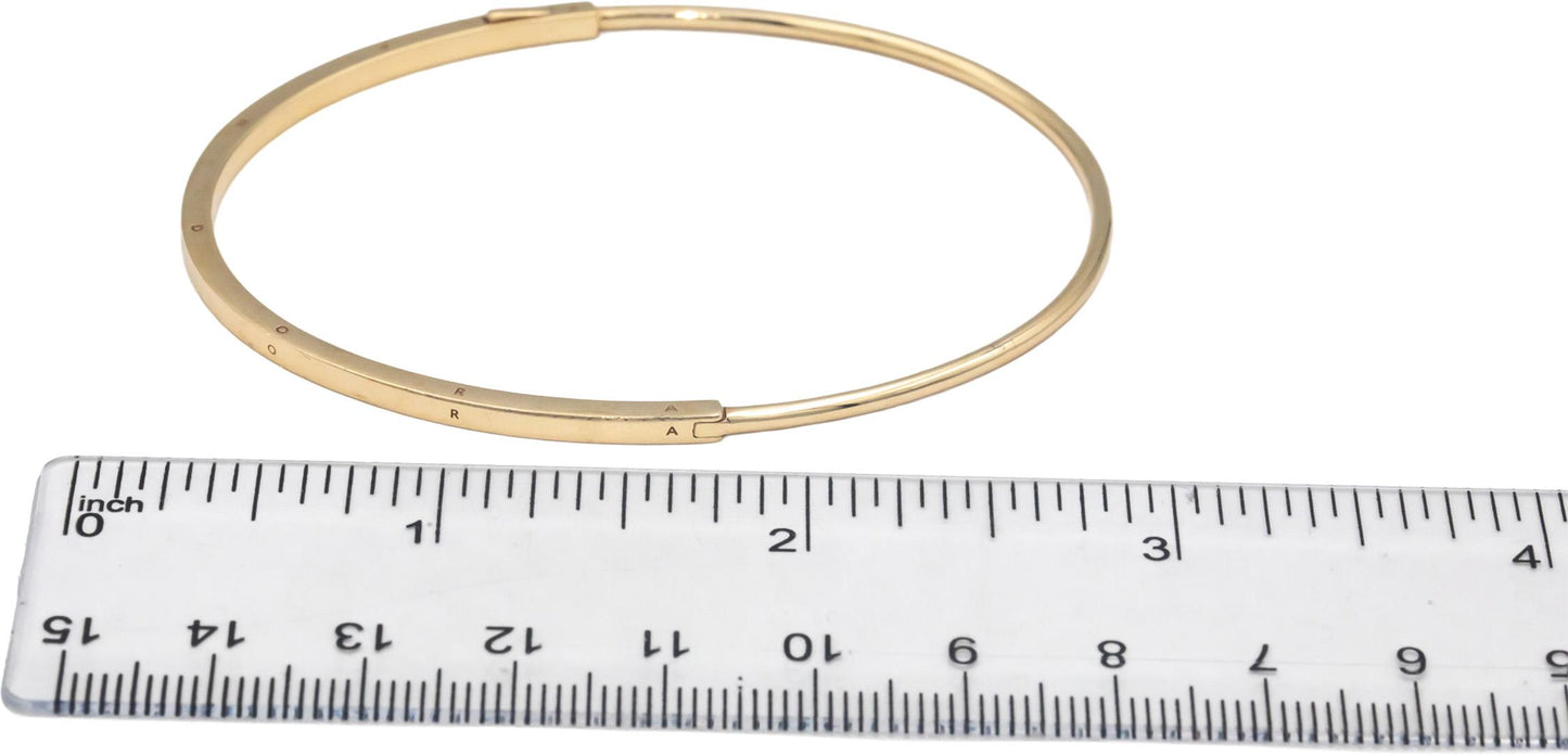 PANDORA 14k Yellow Gold Jewelry Hinged Bangle Bracelet
