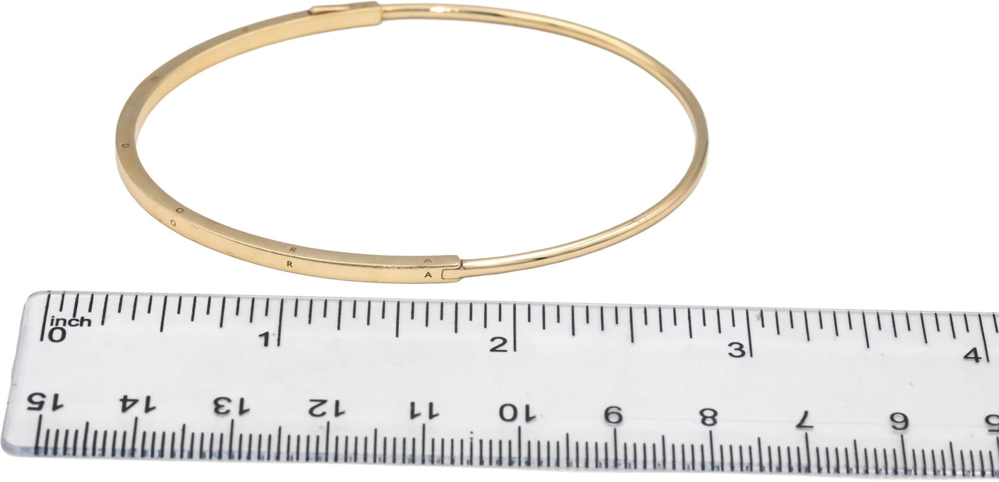 PANDORA 14k Yellow Gold Jewelry Hinged Bangle Bracelet