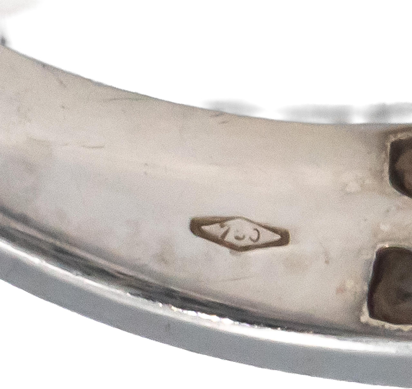 18k White Gold 3.01CT VS Princess Diamond and Oval Sapphire Ring Size 7