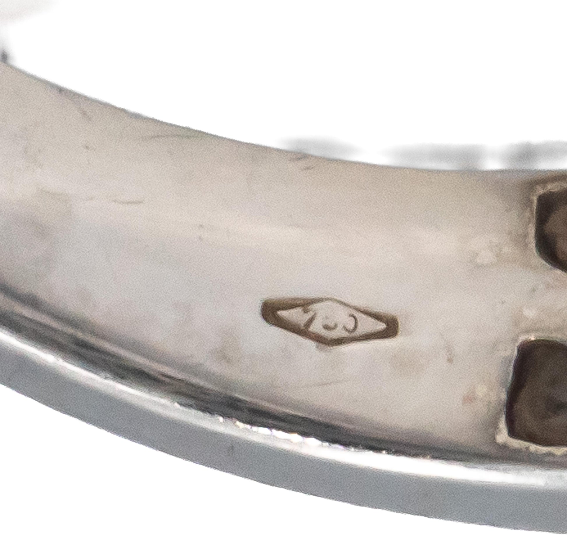 18k White Gold 3.01CT VS Princess Diamond and Oval Sapphire Ring Size 7