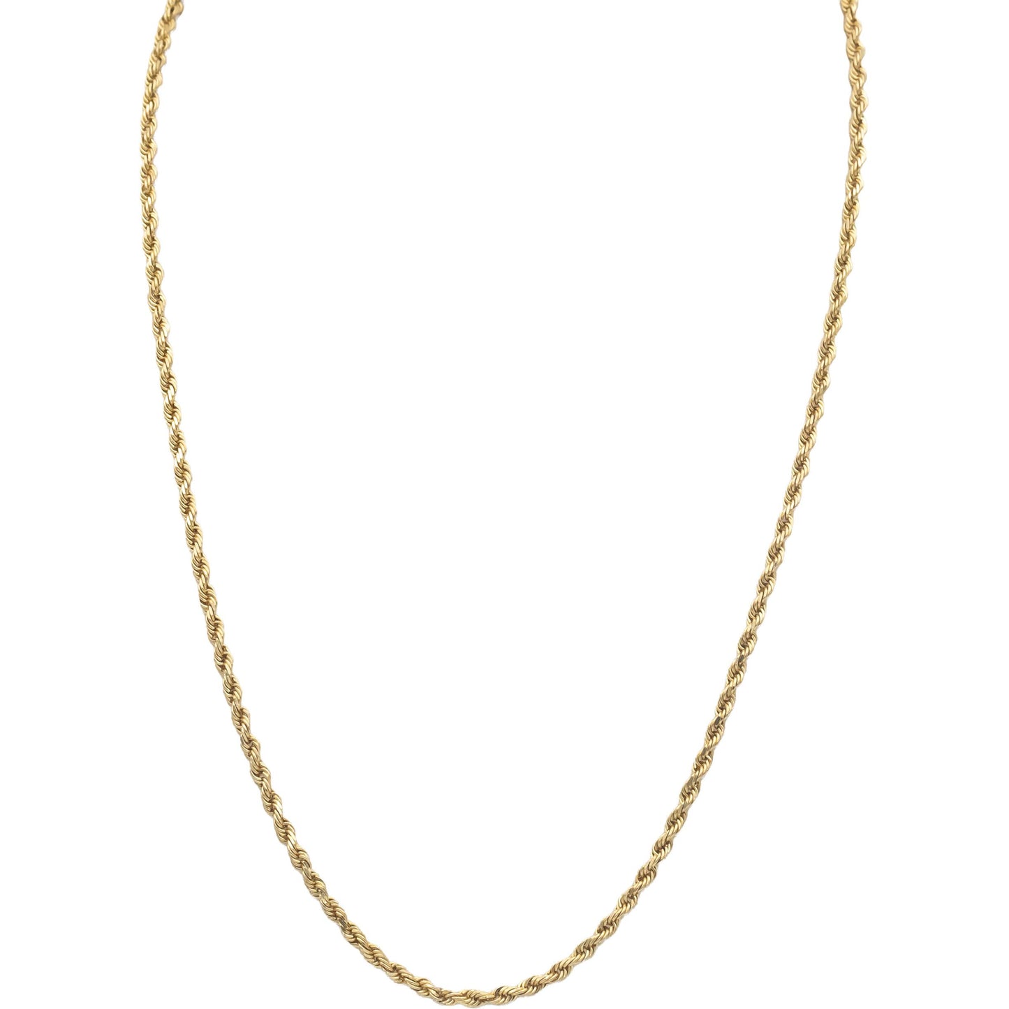 10k Yellow Gold Jewelry 18" Long/2.0mm Wide Twisted Rope Chain Necklace