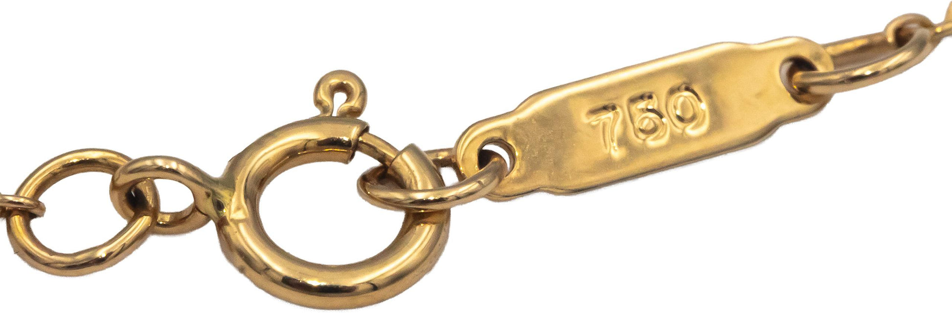 TIFFANY & CO. 18k Yellow Gold VS Diamond Heart Knot Necklace w/ Box 0.30CT