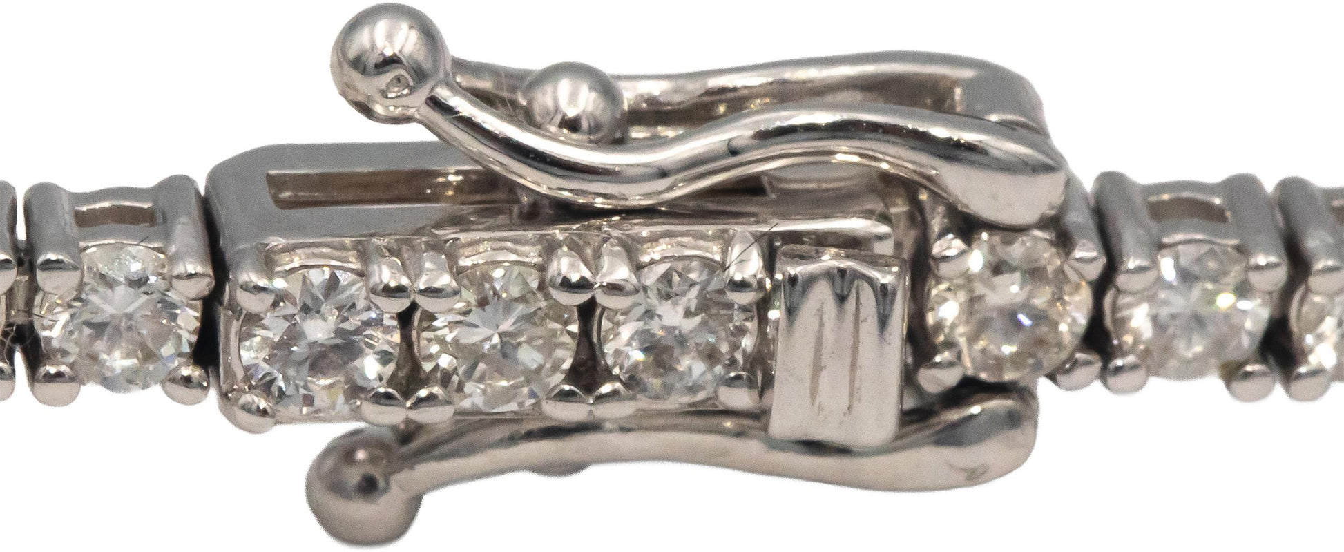 14k White Gold Jewelry 2.90CT Round Cut Prong Set Diamond Tennis Bracelet