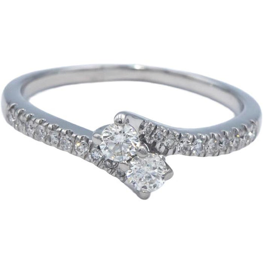 EVER US 14k White Gold Jewelry 0.50CT Round Cut Diamond Ring Size 9.75