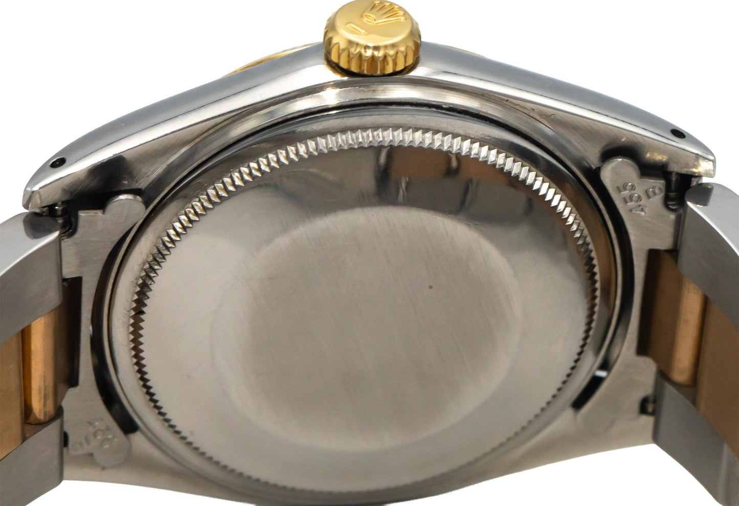 ROLEX 18k Gold Stainless Steel Datejust 1601 Custom Bracelet Automatic Watch