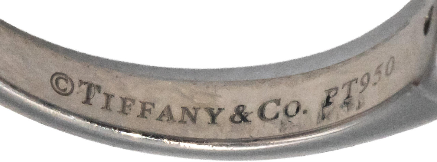 TIFFANY & CO. GIA Certified Platinum VVS1/F Diamond Engagement Ring .73CT Size 6