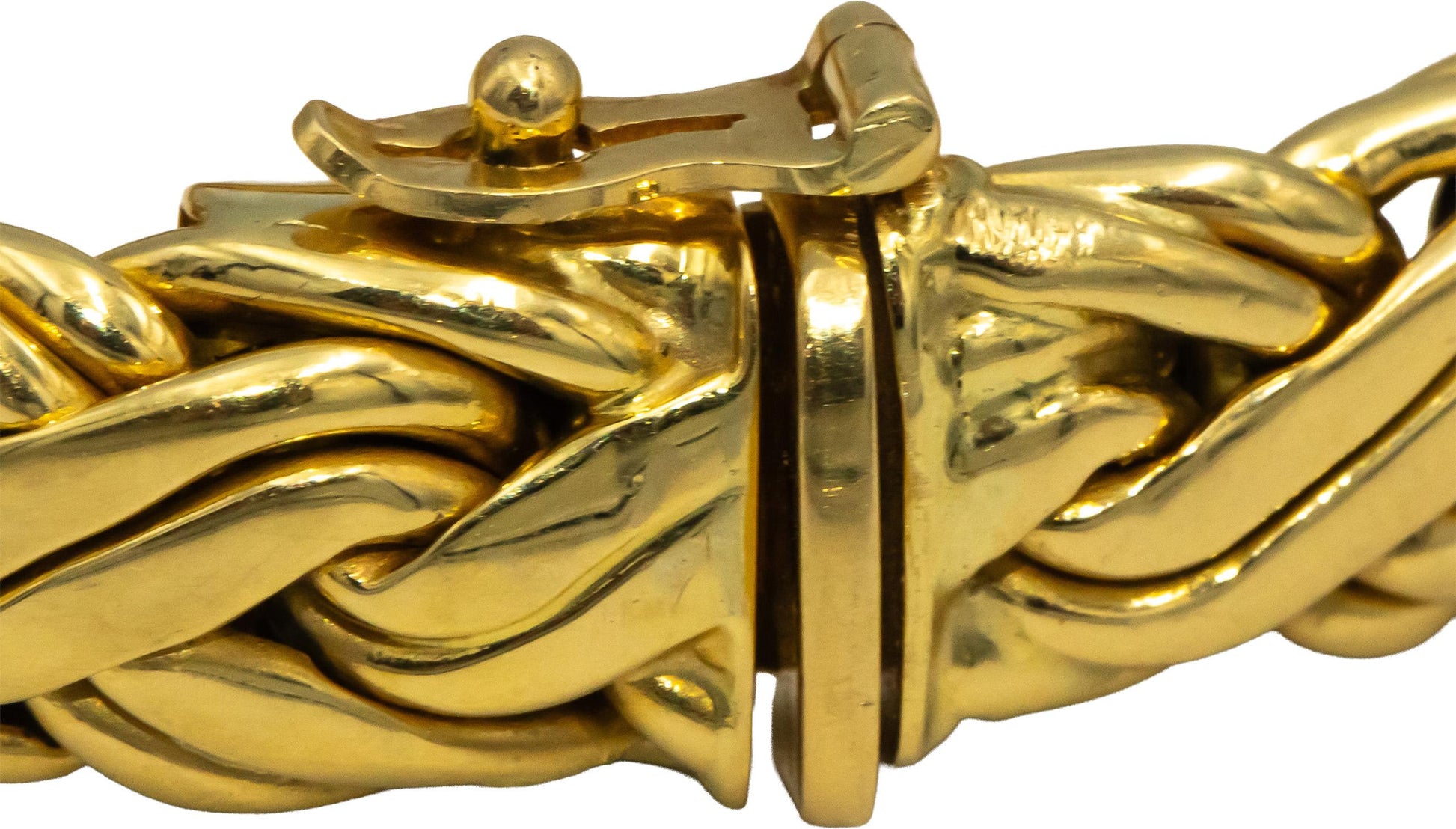 TIFFANY & CO. 18k Yellow Gold Byzantine Woven Chain Bracelet