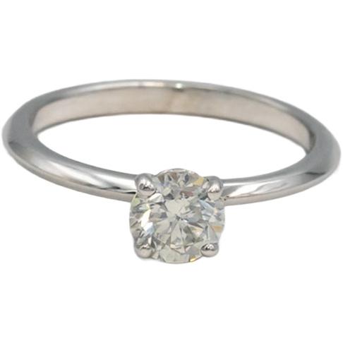 14k White Gold Round Diamond Solitaire Engagement Ring 0.74CT Size 6.5